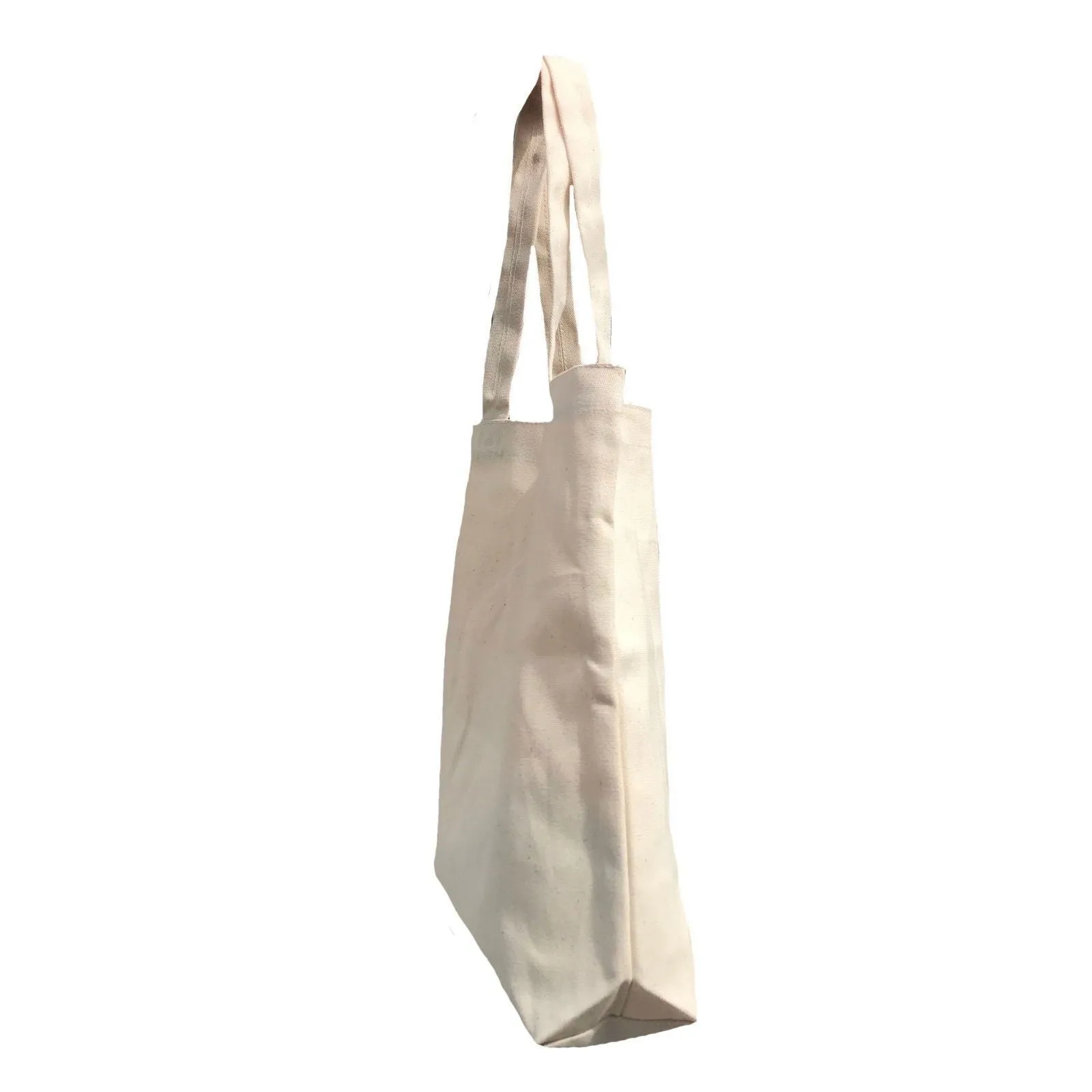 1 Dozen Cotton Reusable Grocery Shopping Tote Bags Gusset Natural Wholesale Bulk