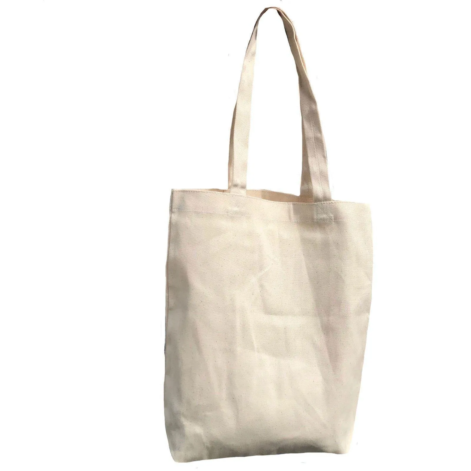 1 Dozen Cotton Reusable Grocery Shopping Tote Bags Gusset Natural Wholesale Bulk