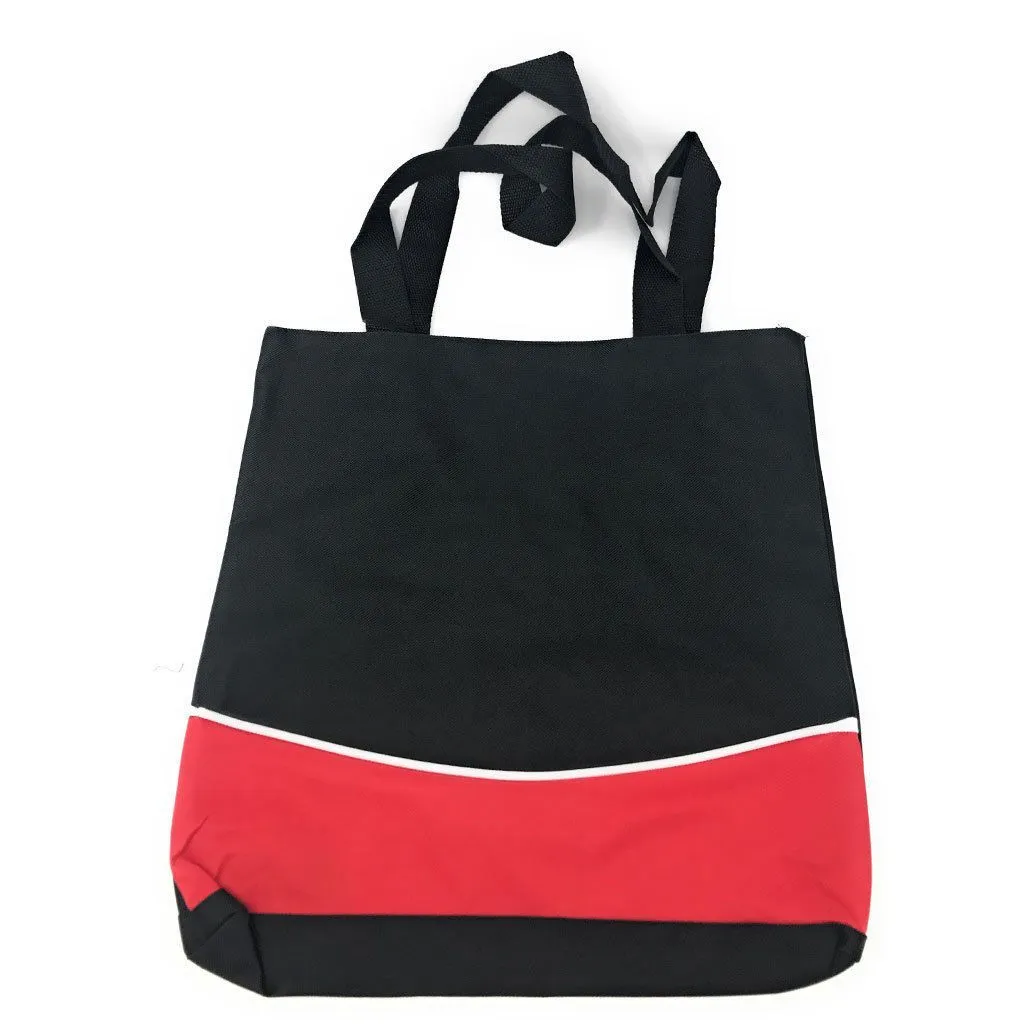 1 Dozen Fashion Two Tone Reusable Grocery Shopping Totes Bags Wholesale