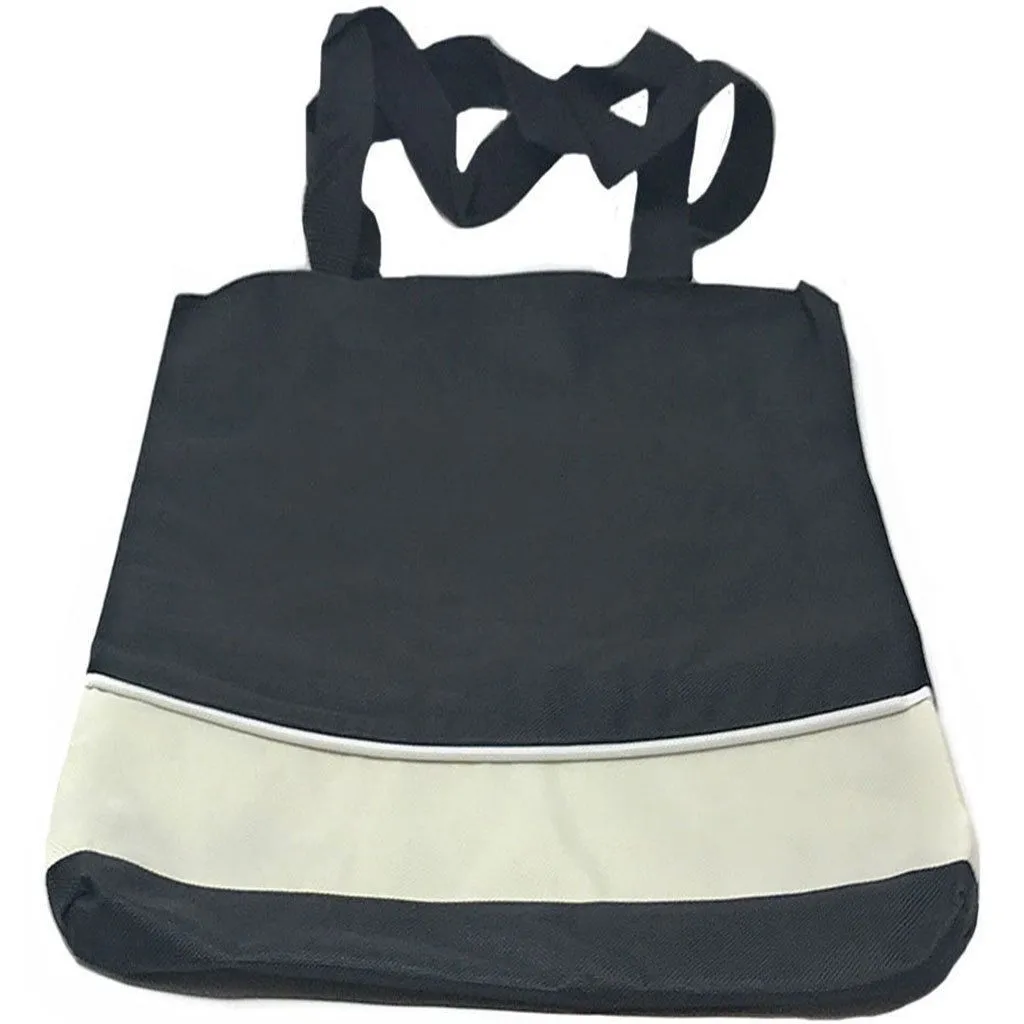 1 Dozen Fashion Two Tone Reusable Grocery Shopping Totes Bags Wholesale