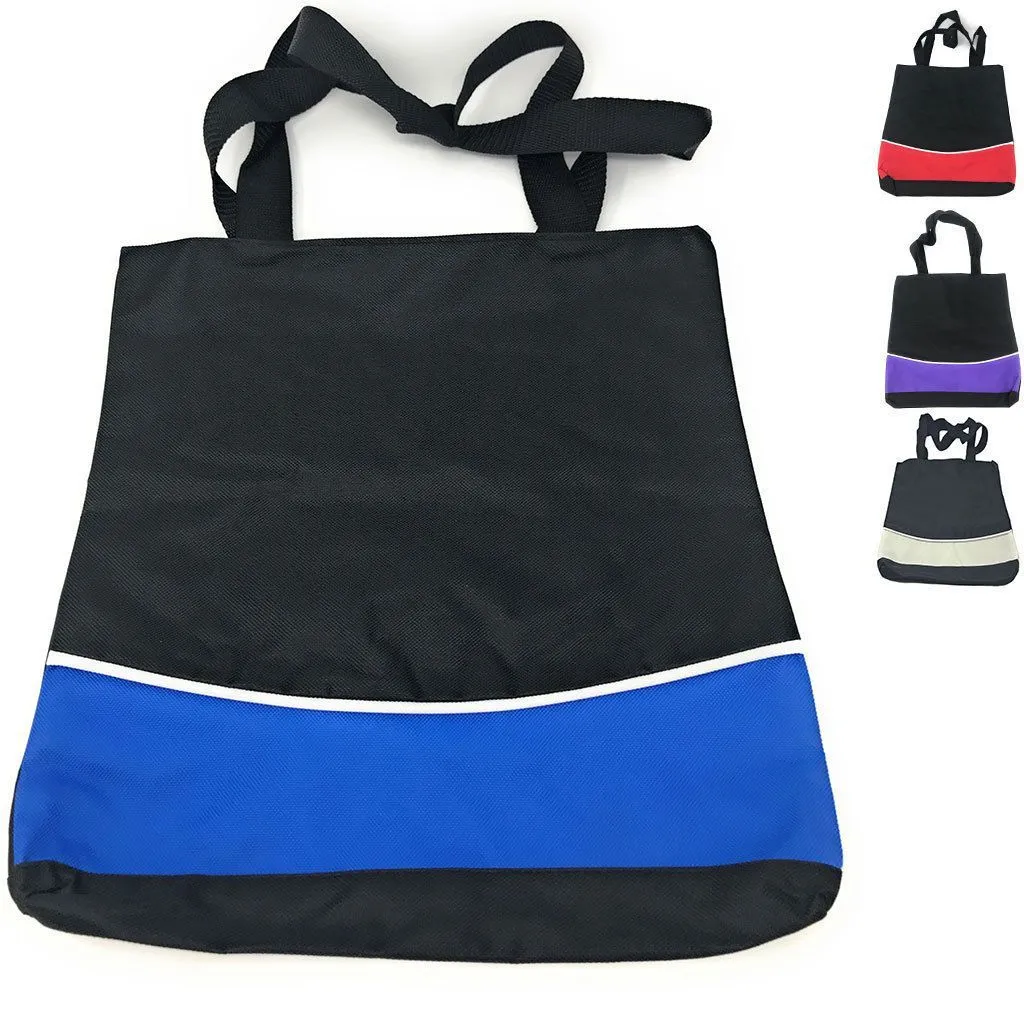1 Dozen Fashion Two Tone Reusable Grocery Shopping Totes Bags Wholesale