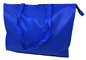 1 Dozen Large Big 20inch Zippered Reusable Grocery Shopping Tote Bags With Gusset Wholesale Bulk