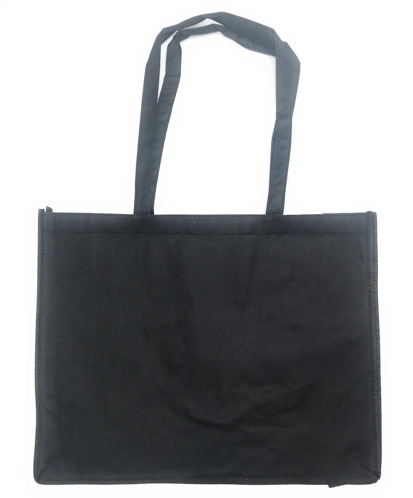 1 Dozen Large Big 20inch Zippered Reusable Grocery Shopping Tote Bags With Gusset Wholesale Bulk