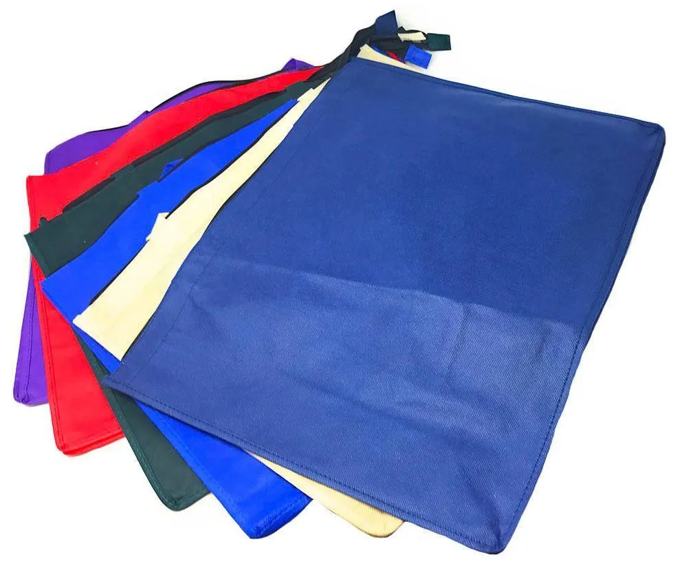 1 Dozen Large Big 20inch Zippered Reusable Grocery Shopping Tote Bags With Gusset Wholesale Bulk
