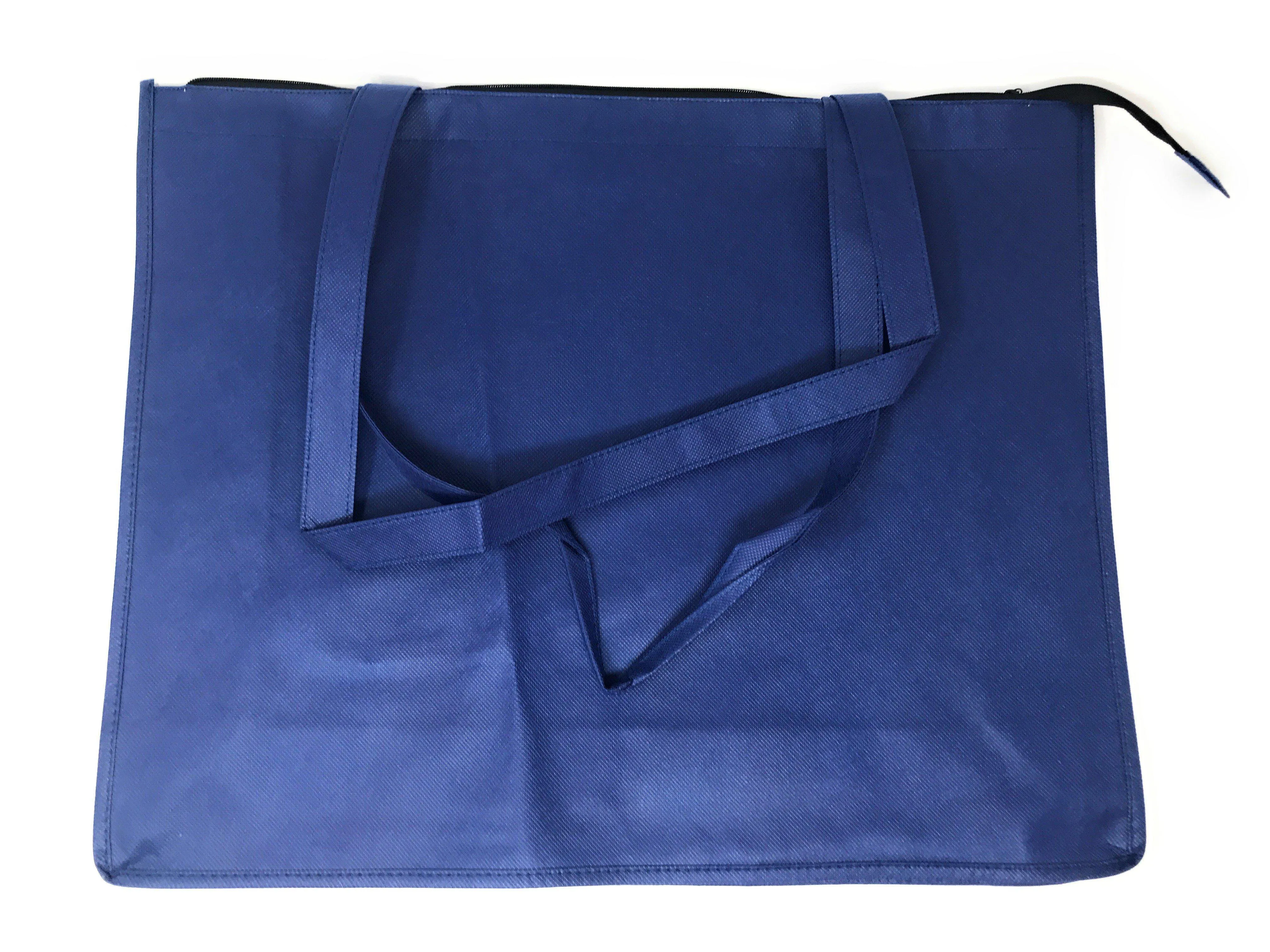 1 Dozen Large Big 20inch Zippered Reusable Grocery Shopping Tote Bags With Gusset Wholesale Bulk