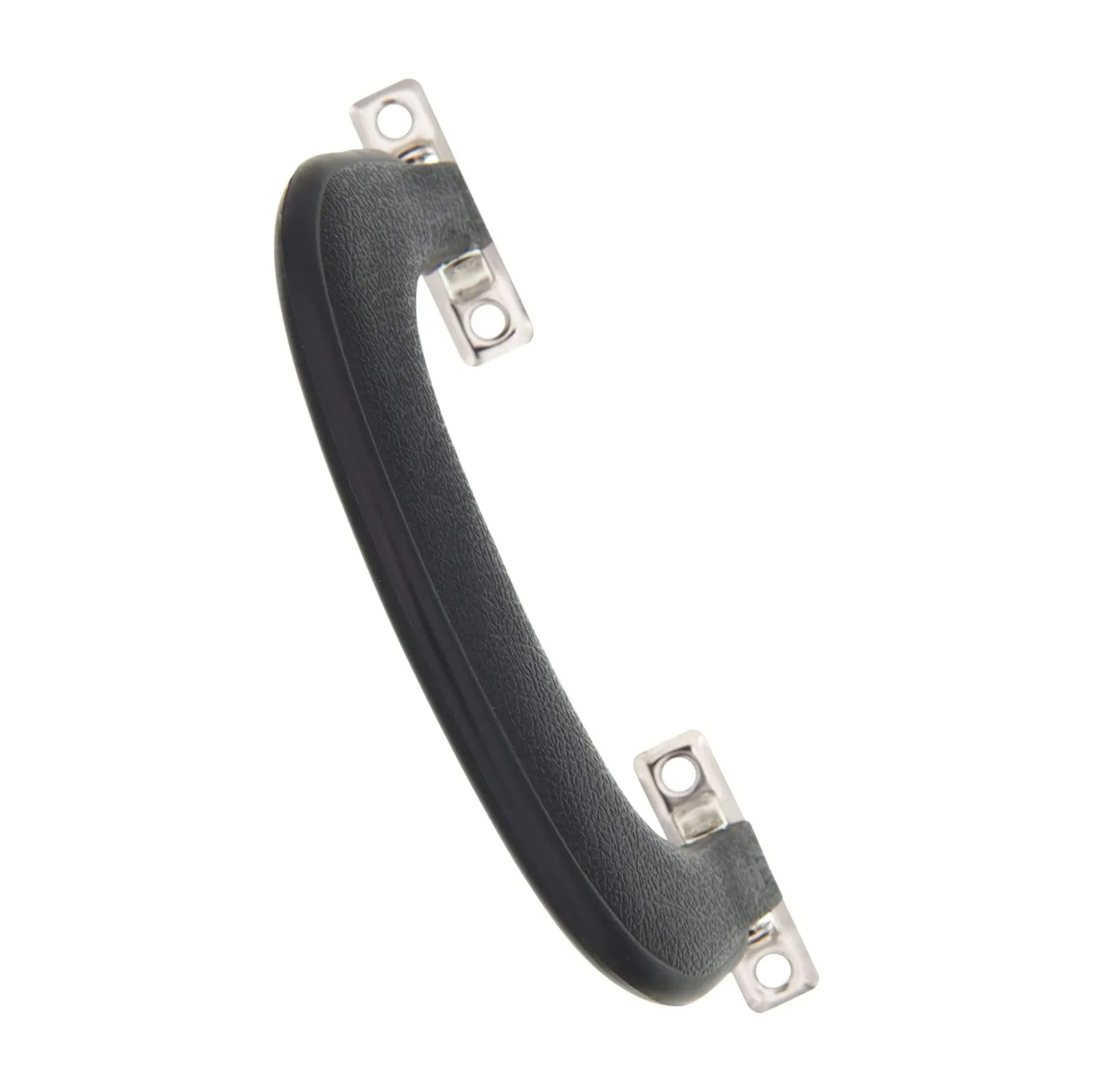 4 1/4" Black, Handle with Nickel Hardware, Plastic/Steel, #L-1796-NP