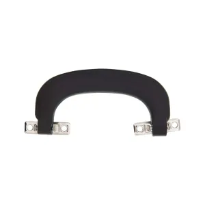 4 1/4" Black, Handle with Nickel Hardware, Plastic/Steel, #L-1796-NP