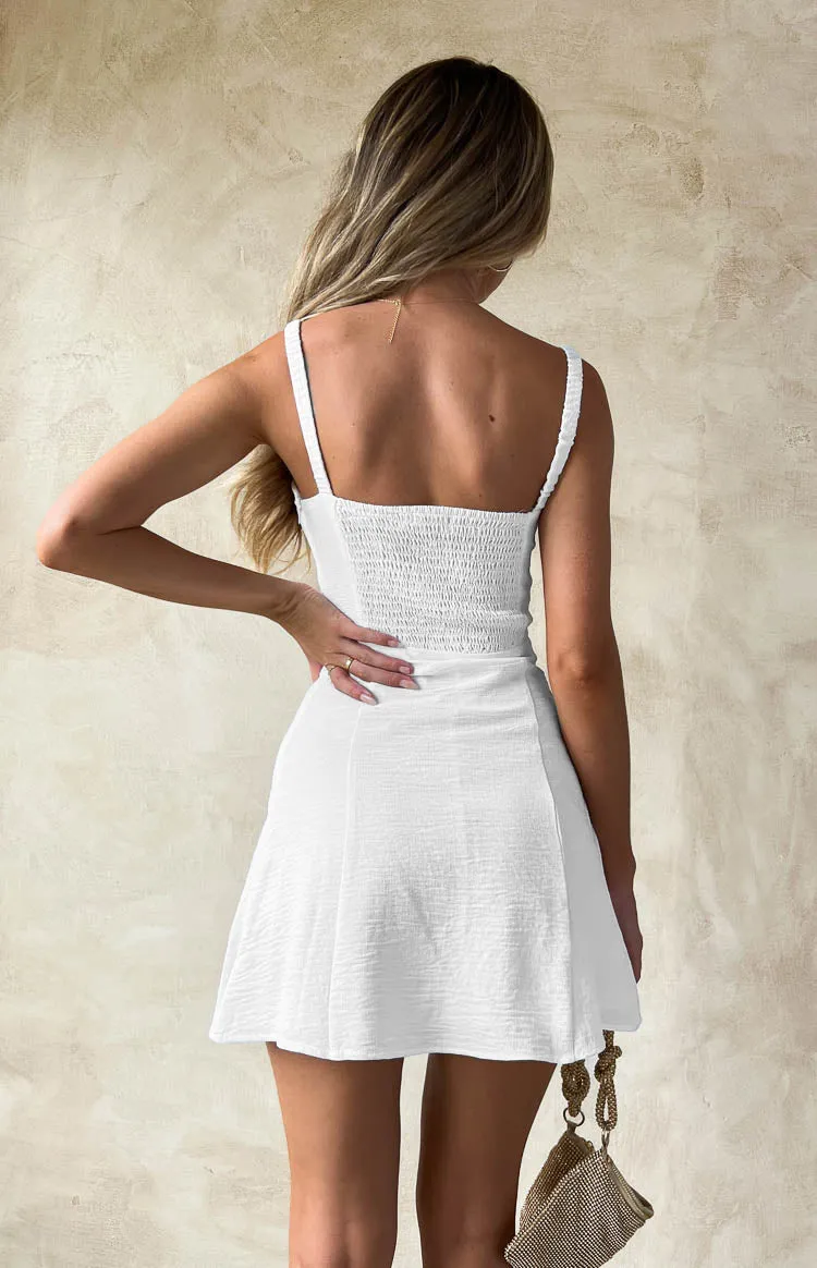 Angel Wings White Mini Dress