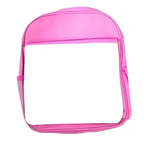 Bags - Backpacks - Large School Bag with Panel - Pink