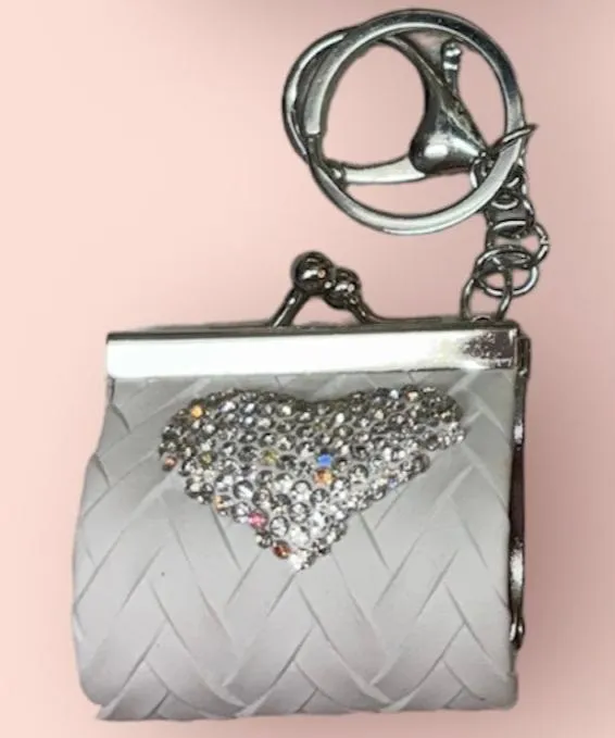 Beautiful Elegant Luxury Mini PocketHandbag Shape Keychain Key Ring Girls Gift  Rhinestone  lovely shiny Keychain