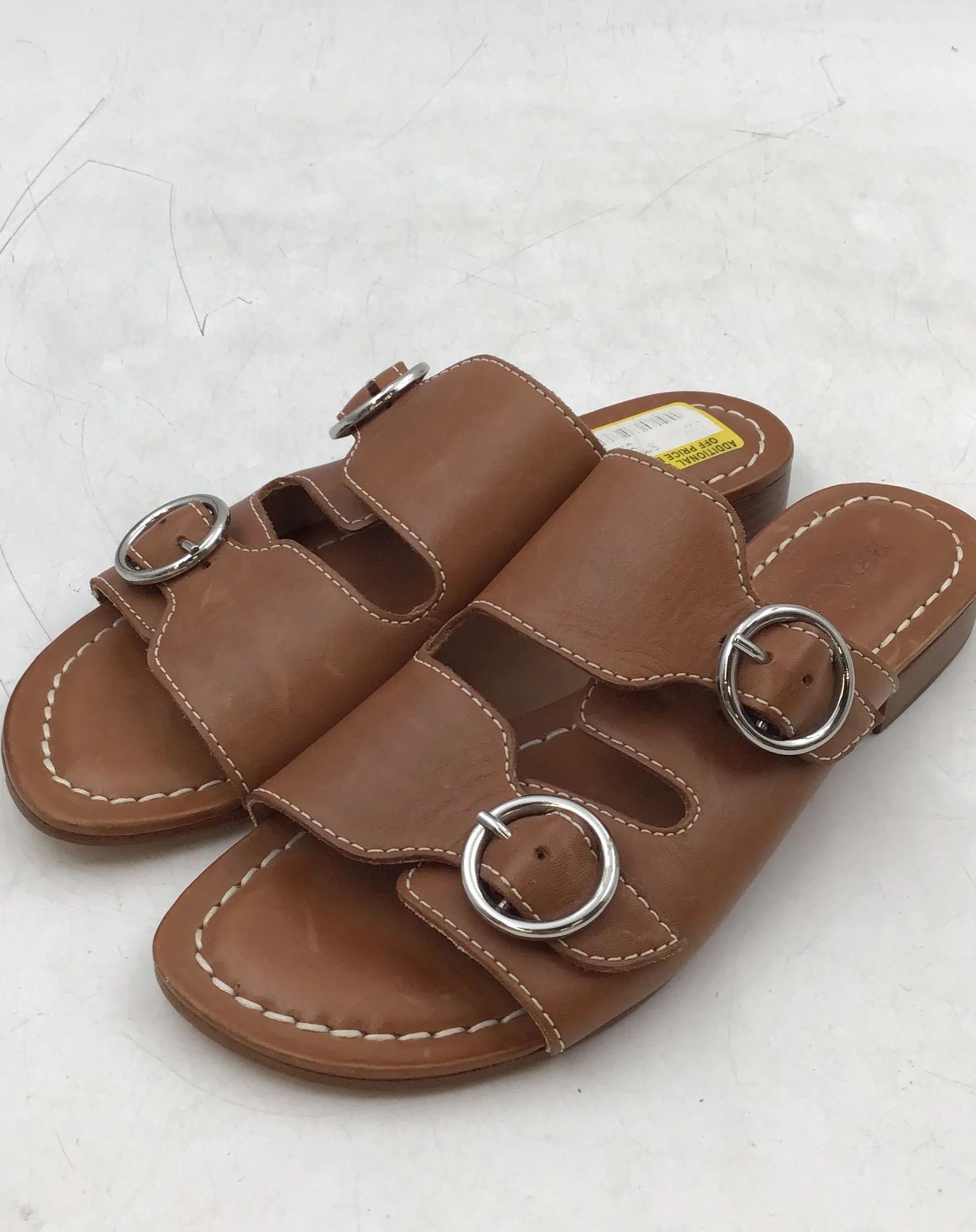 Bernardo Women's Tobi Brown Block Heel Slip-On Slide Sandals - Size 7.5 M