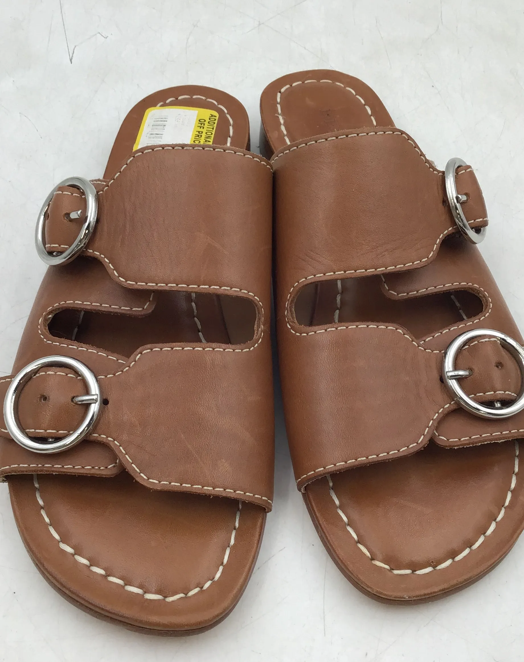 Bernardo Women's Tobi Brown Block Heel Slip-On Slide Sandals - Size 7.5 M