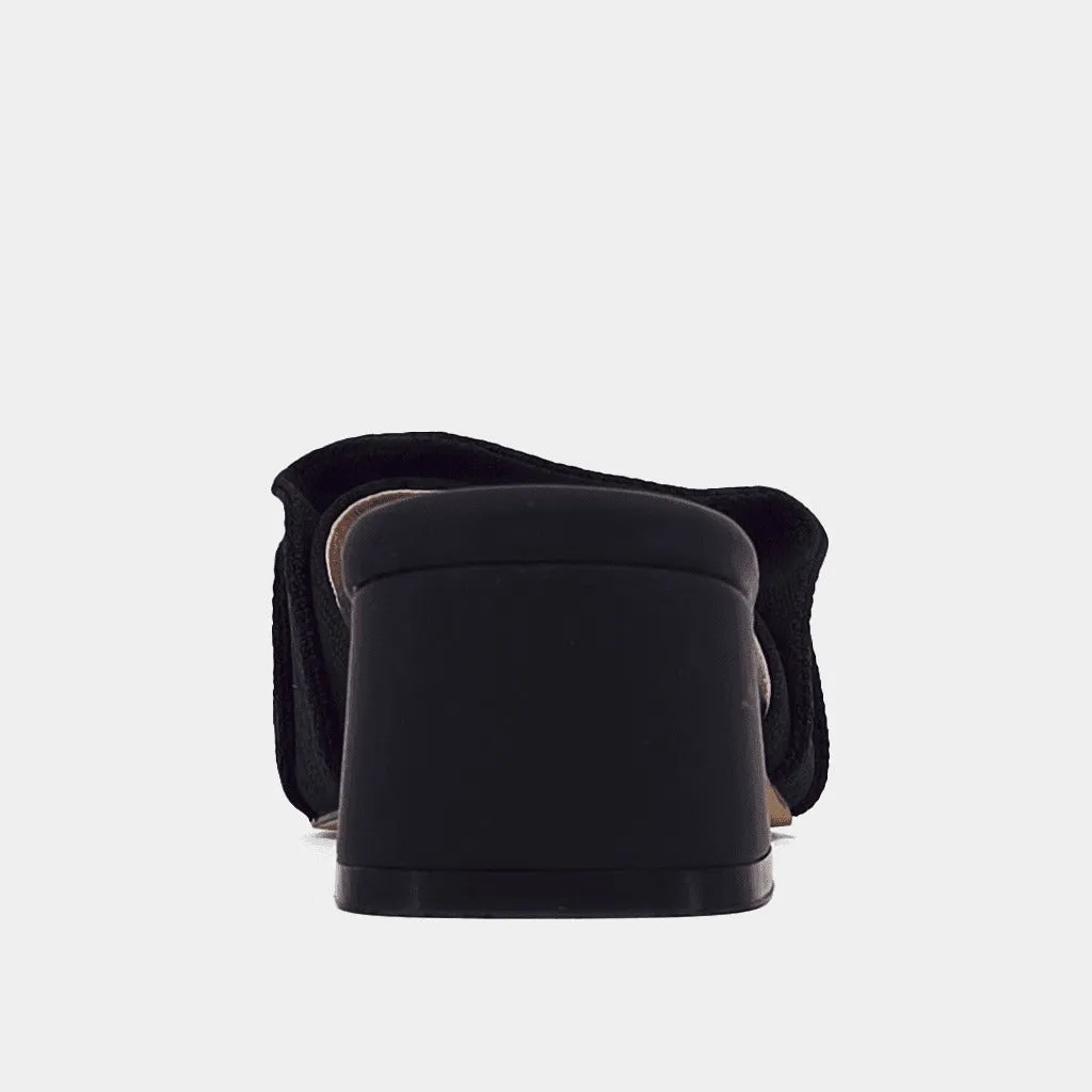 Black Frances Slip-On Sandals