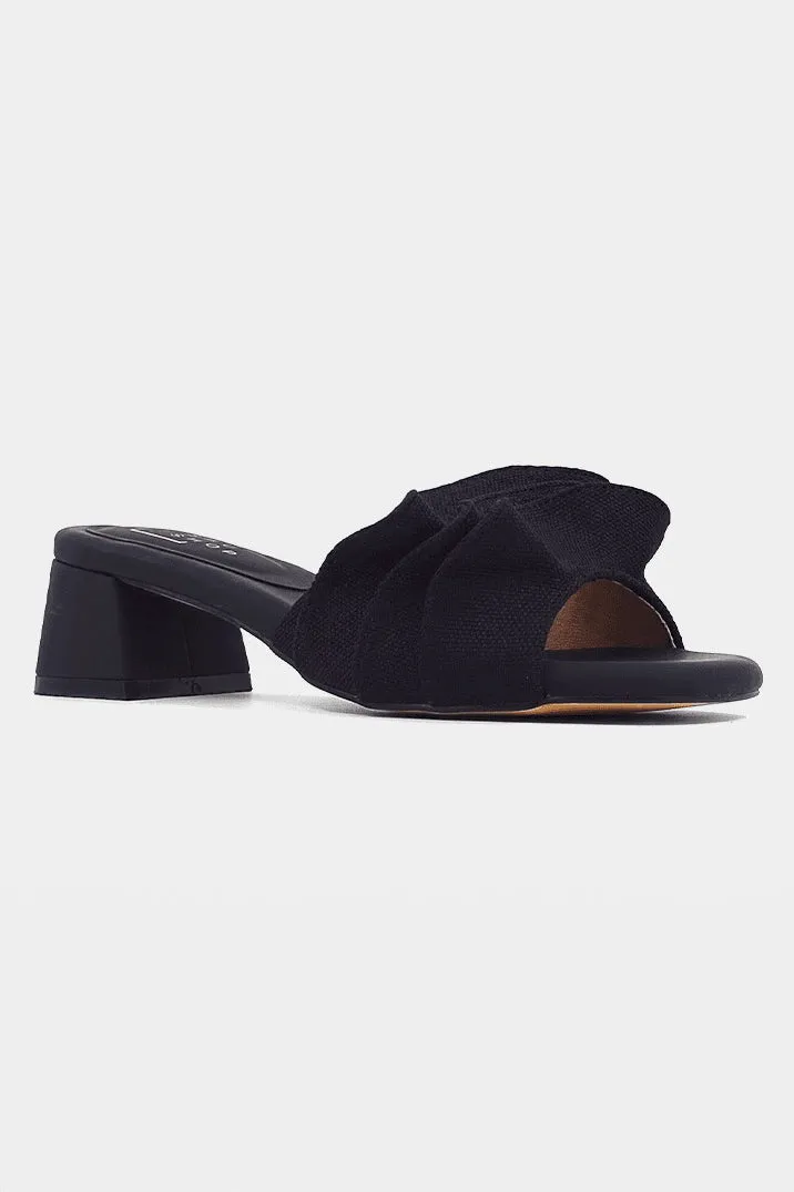 Black Frances Slip-On Sandals