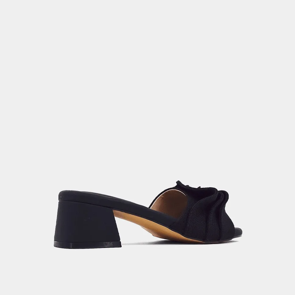 Black Frances Slip-On Sandals
