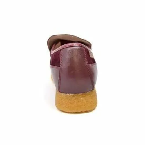 British Walkers Brooklyn Men's Burgundy Leather and Suede Crepe Sole Slip On
