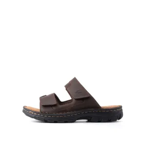 camel active Leather Slip On Sandals Men Coffee FRUDGE 892413-ES3SV-33
