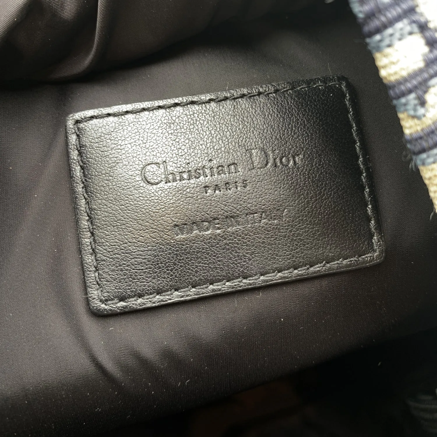 CHRISTIAN DIOR Blue Oblique Canvas Diortravel Backpack Bag