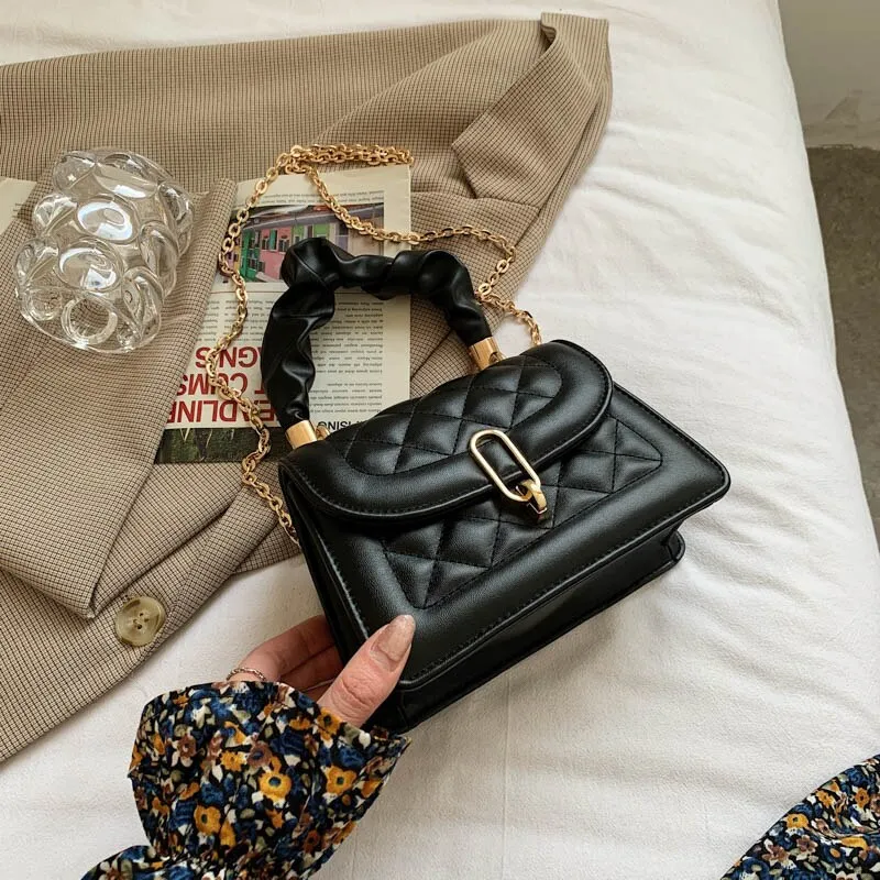 Christmas Gift Mini PU Leather Branded Tote Crossbody Bags For Women 2021 Luxury Fashion Chain Travel Shoulder Handbags And Purses