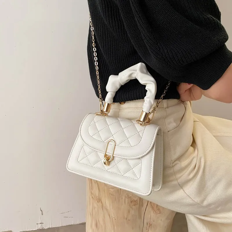 Christmas Gift Mini PU Leather Branded Tote Crossbody Bags For Women 2021 Luxury Fashion Chain Travel Shoulder Handbags And Purses