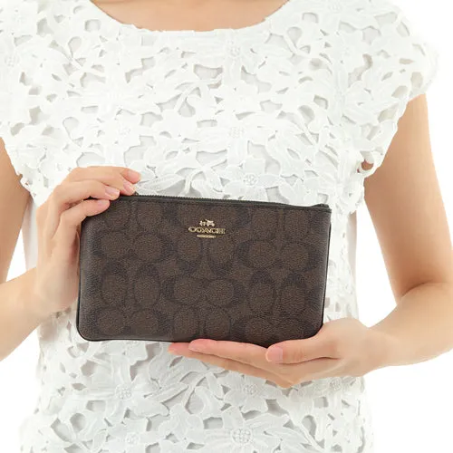 Coach Large Wristlet Signature Canvas/Leather