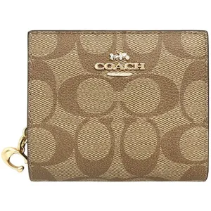 COACH Wallet Bi-Fold Wallet FC3309 Signature PVC Leather C Charm Snap Zip