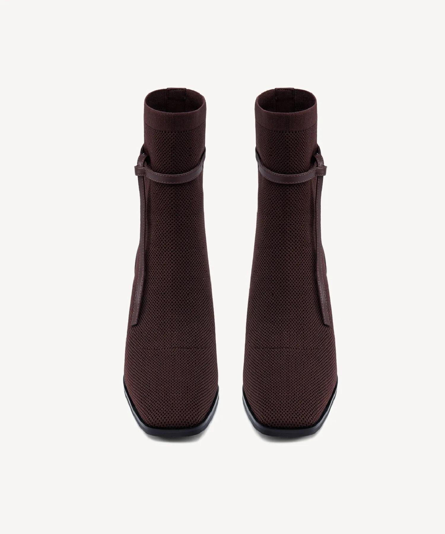 Commute Square Toe Chunky Heeled Ankle Boots MoonNight