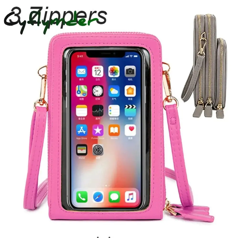 Cyflymder Touchable Cell Phone Shoulder Bags Women Multi-functional Pocket Mini Crossbody Bag Card Purse Ladies Small Female Messenger Bag