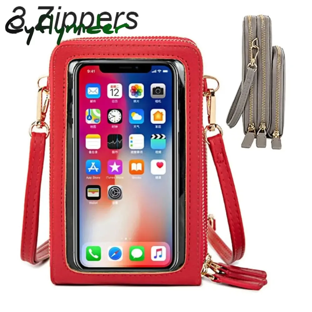 Cyflymder Touchable Cell Phone Shoulder Bags Women Multi-functional Pocket Mini Crossbody Bag Card Purse Ladies Small Female Messenger Bag