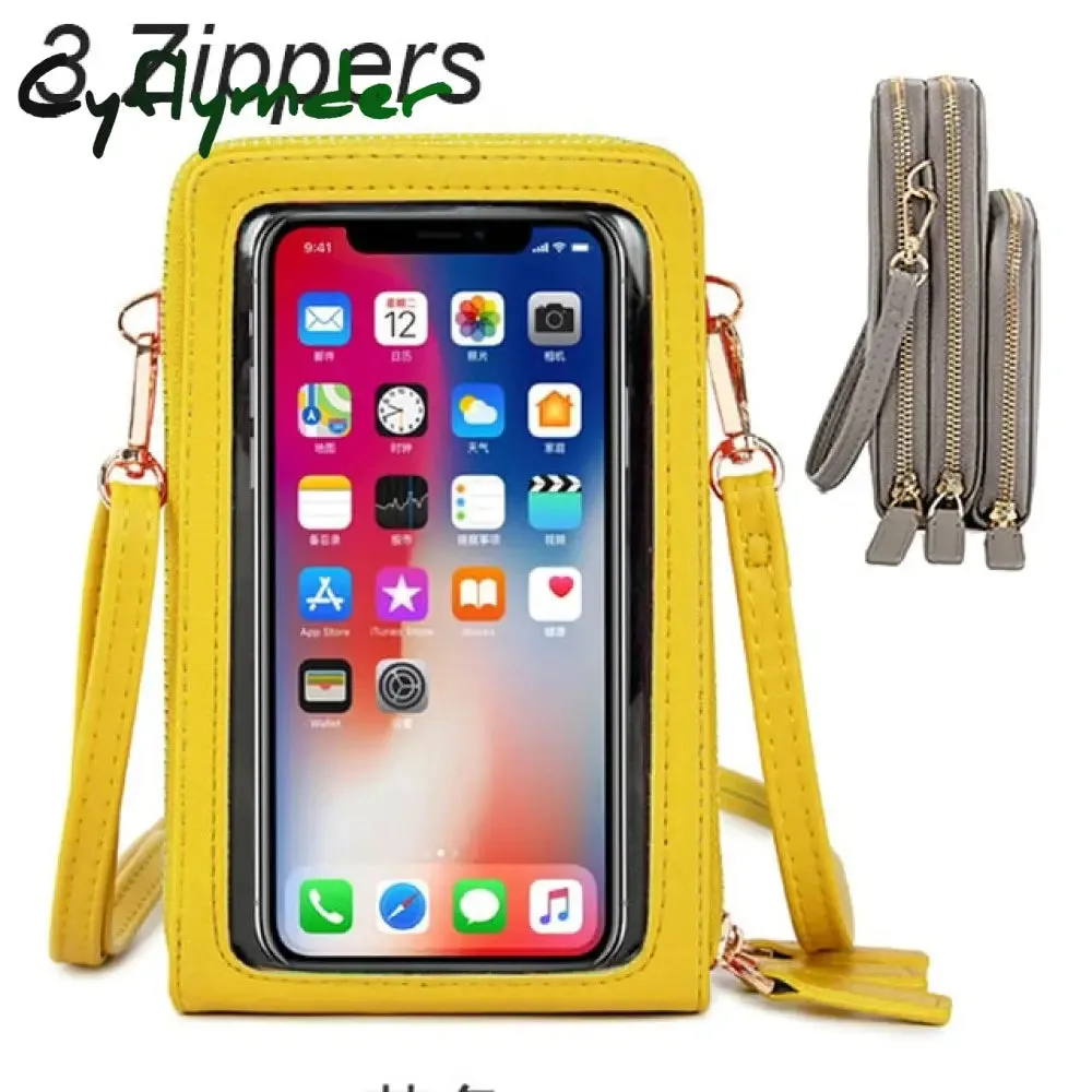 Cyflymder Touchable Cell Phone Shoulder Bags Women Multi-functional Pocket Mini Crossbody Bag Card Purse Ladies Small Female Messenger Bag