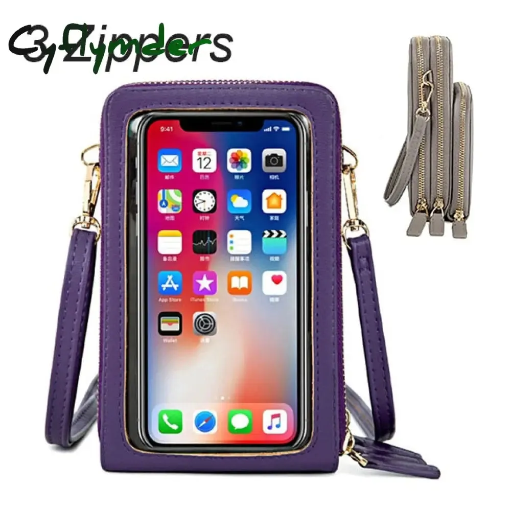 Cyflymder Touchable Cell Phone Shoulder Bags Women Multi-functional Pocket Mini Crossbody Bag Card Purse Ladies Small Female Messenger Bag