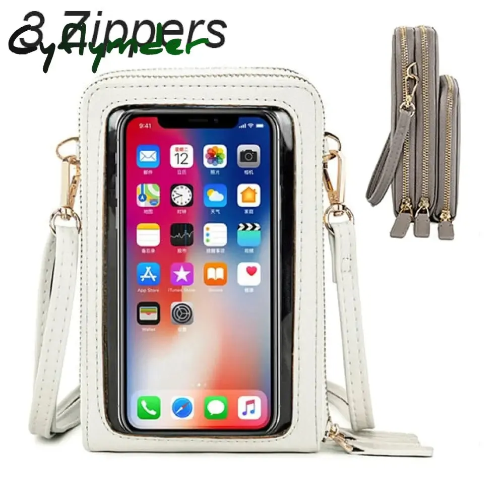 Cyflymder Touchable Cell Phone Shoulder Bags Women Multi-functional Pocket Mini Crossbody Bag Card Purse Ladies Small Female Messenger Bag