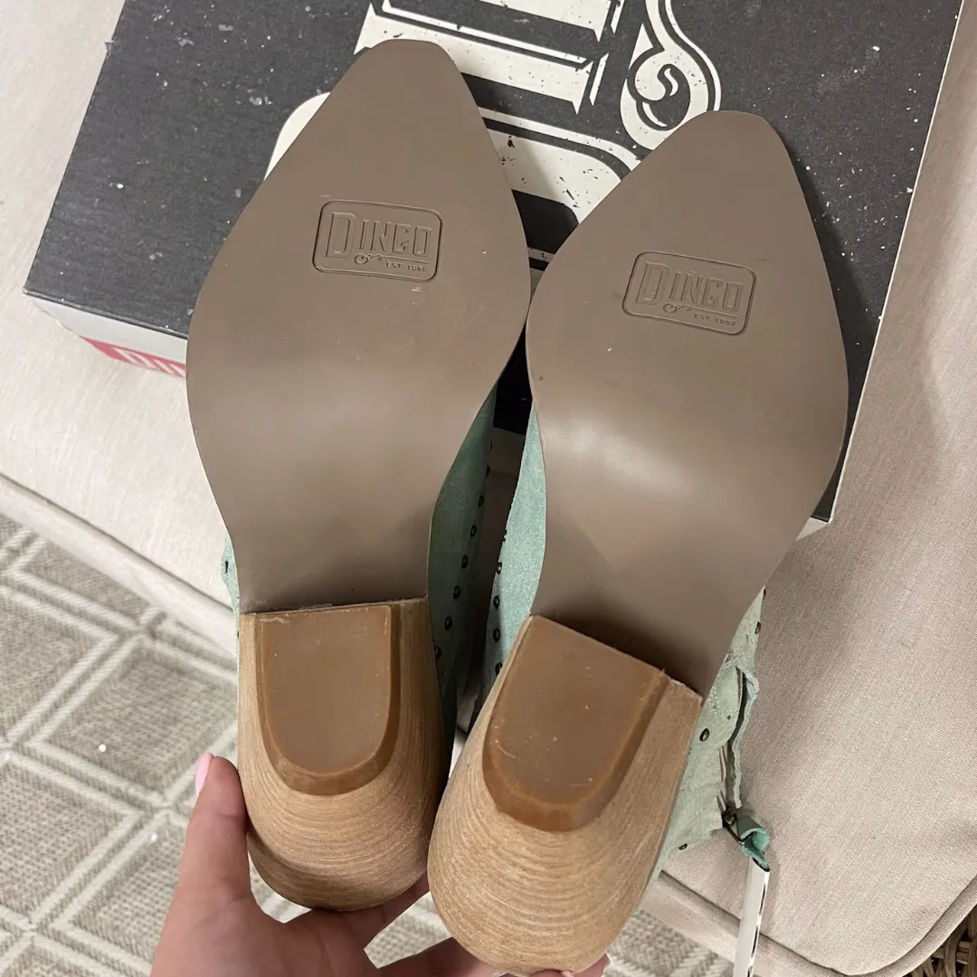 *DISCONTINUED* Dingo | Classy N Sassy Leather Bootie in Mint Green Suede | Last Chance Size 9