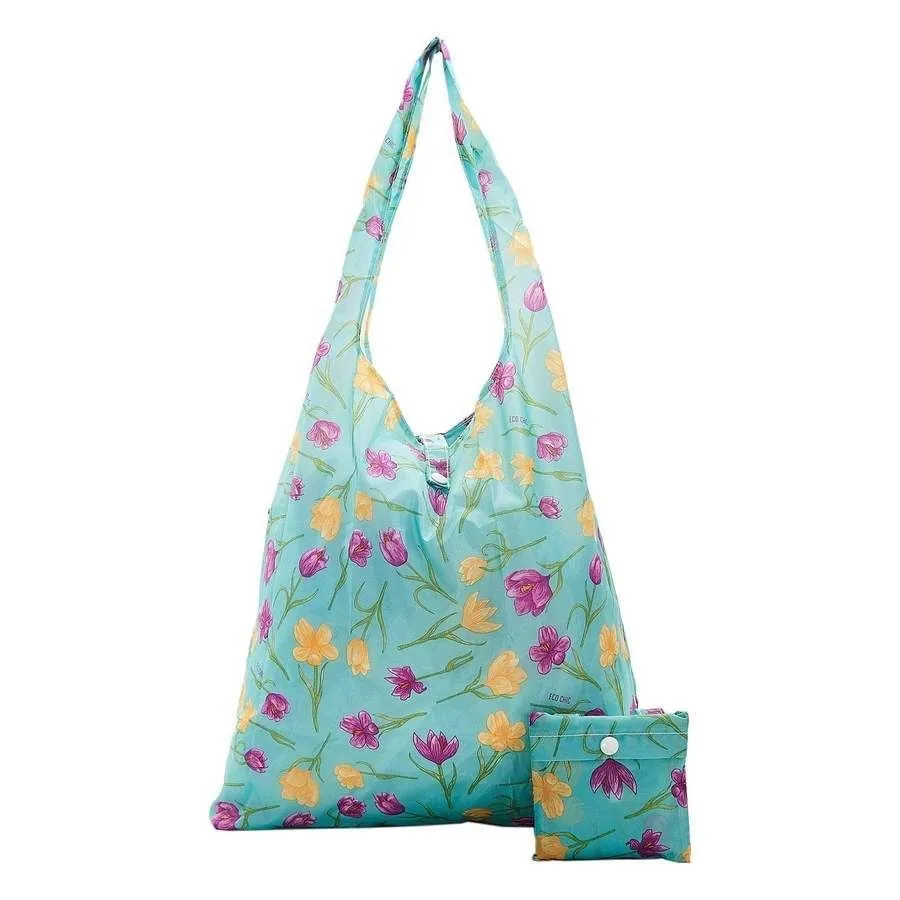 Eco Chic Lightweight Foldable Reusable Shopping Bag Crocus