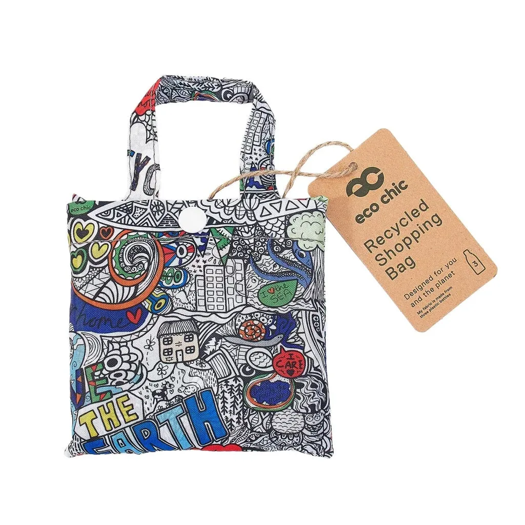 Eco Chic Lightweight Foldable Reusable Shopping Bag Save The Planet