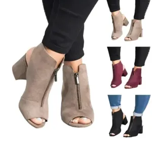 Elegant synthetic fashion ankle boots
