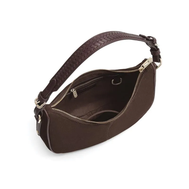 Fairfax & Favor Tetbury Crescent Ladies Shoulder Bag - Chocolate