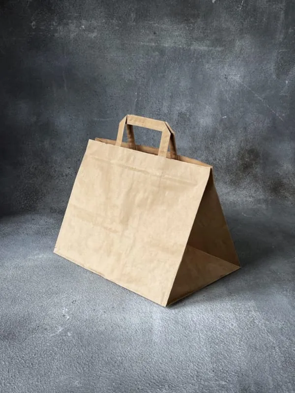 Folded Handle Wide Base Paper Bags