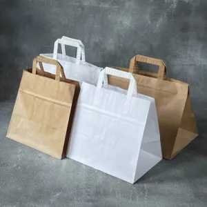 Folded Handle Wide Base Paper Bags