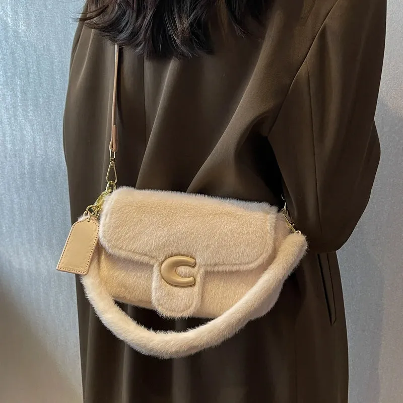 Foufurieux Eleganza Faux Fur Shoulder Bag