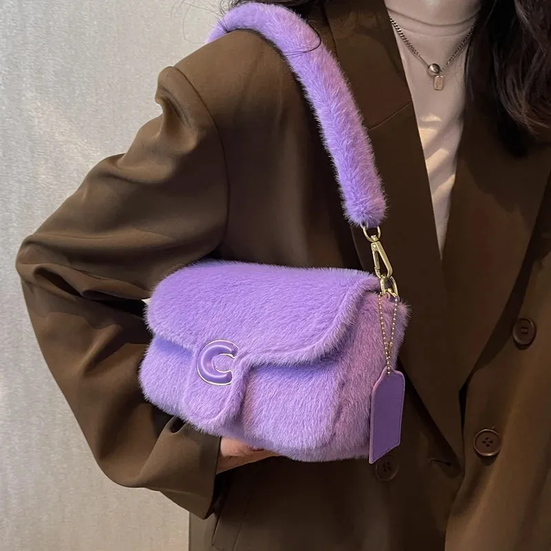 Foufurieux Eleganza Faux Fur Shoulder Bag