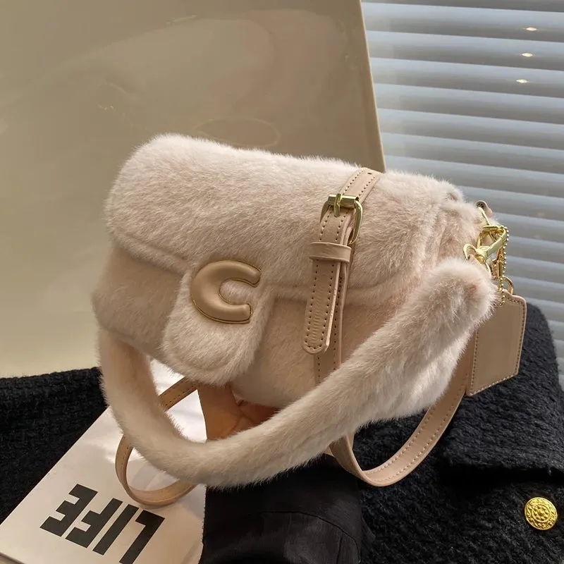 Foufurieux Eleganza Faux Fur Shoulder Bag