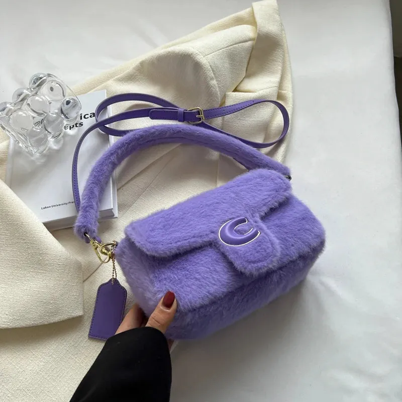 Foufurieux Eleganza Faux Fur Shoulder Bag