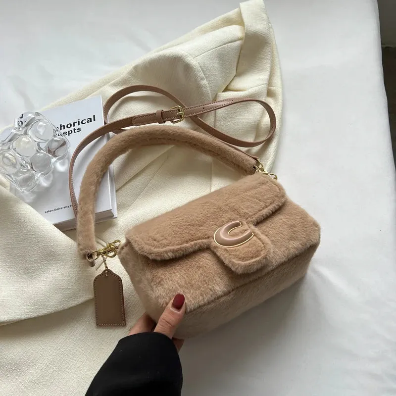 Foufurieux Eleganza Faux Fur Shoulder Bag