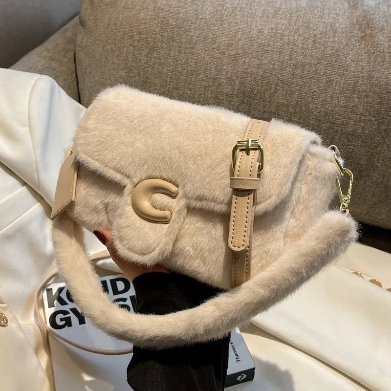 Foufurieux Eleganza Faux Fur Shoulder Bag