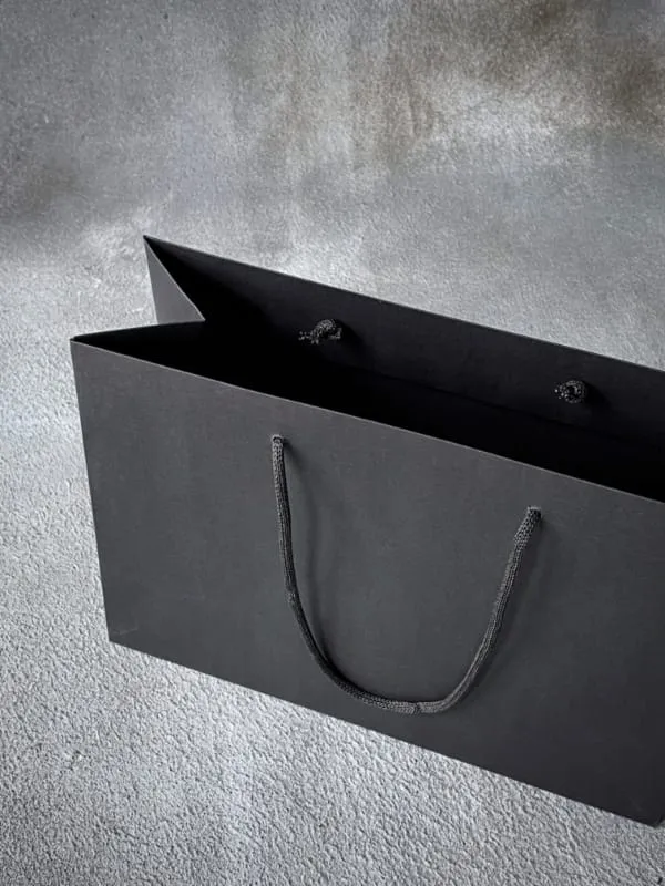 FSC® Black Dyed Paper Rope Handle Bags