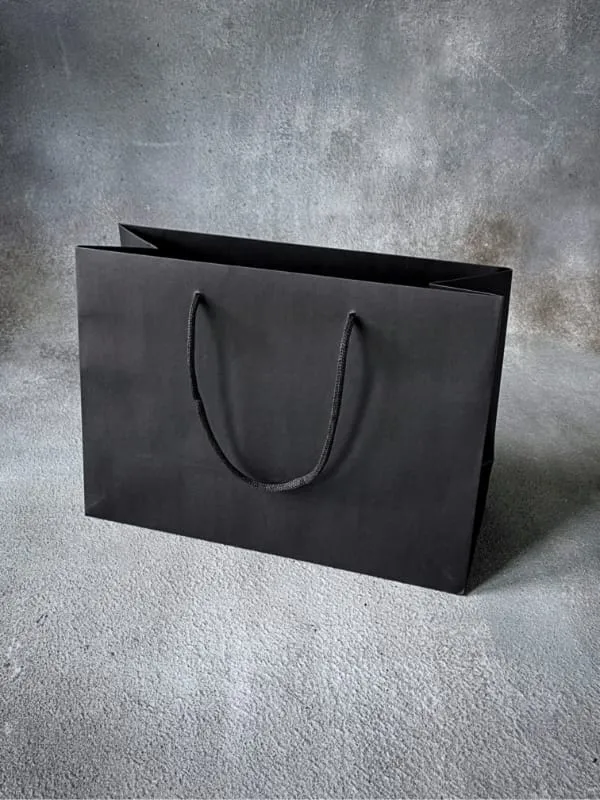 FSC® Black Dyed Paper Rope Handle Bags