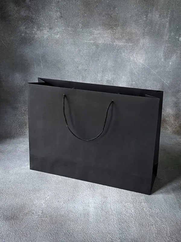 FSC® Black Dyed Paper Rope Handle Bags