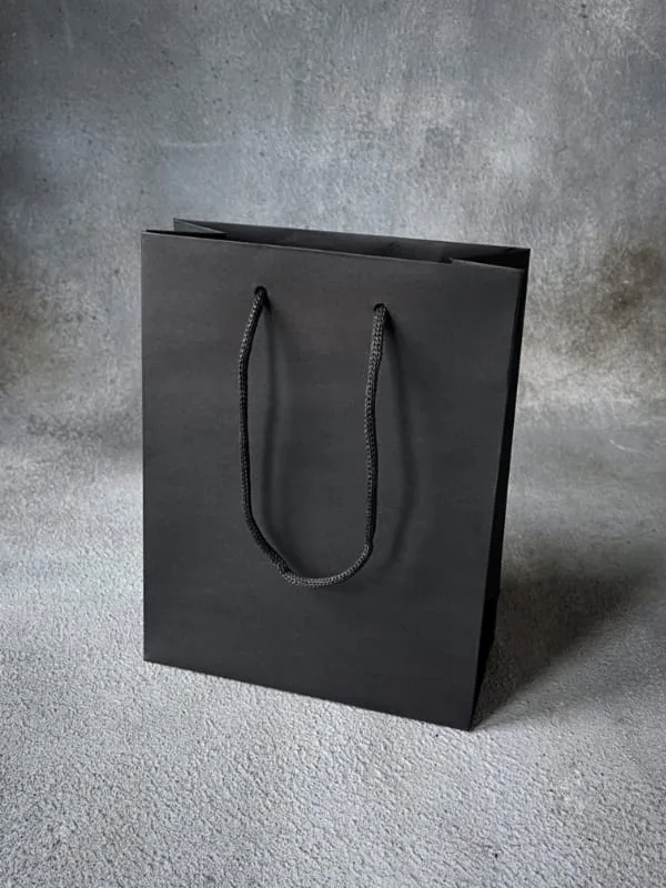 FSC® Black Dyed Paper Rope Handle Bags