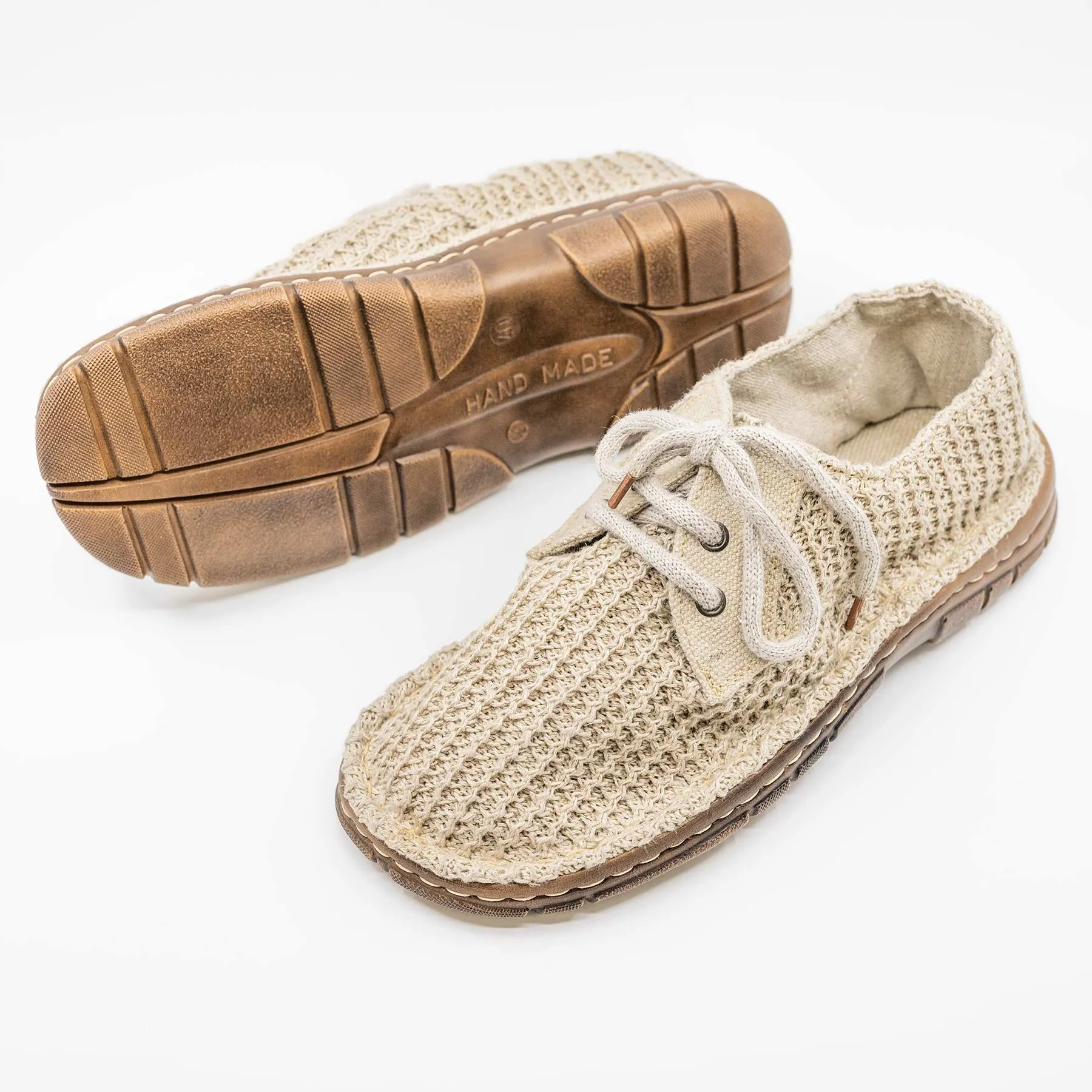 GRIEG Glue-free Handmade Organic Hemp Knit Shoes (Men's Sizes)